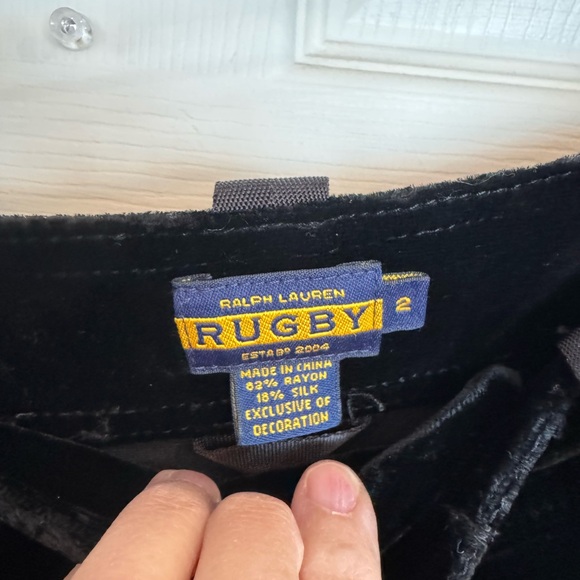 Ralph Lauren Black Velvet Cargo Pants 2 - Picture 11 of 11